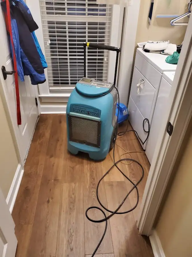 Commercial dehumidifier deployed for Flood Damage Cleanup in Brandywine